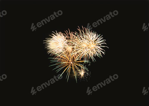 Preview: Colorful fireworks explosion in festive celebration