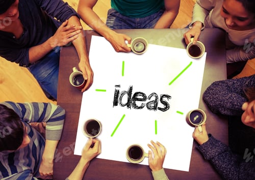Preview: Student Drinking Coffee Sitting Around Page Saying The Word Ideas