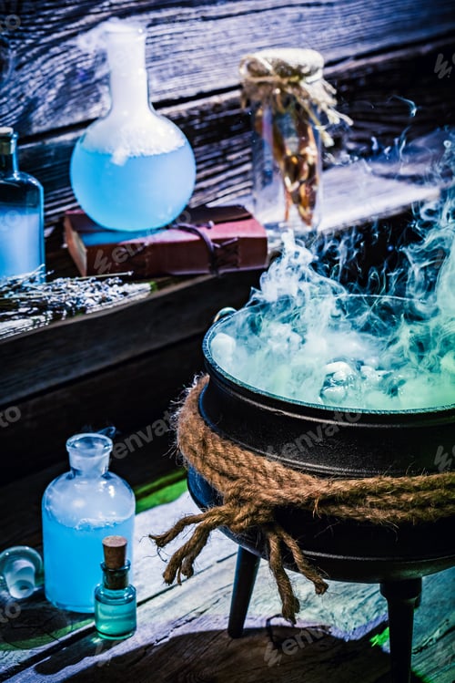 Preview: Full of magic mixture witcher cauldron for Halloween