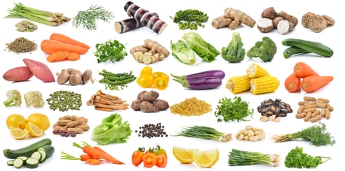 Preview: set of vegetable isolated on white background