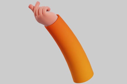 Preview: 3D Cartoon Hand Showing Korean Finger Heart