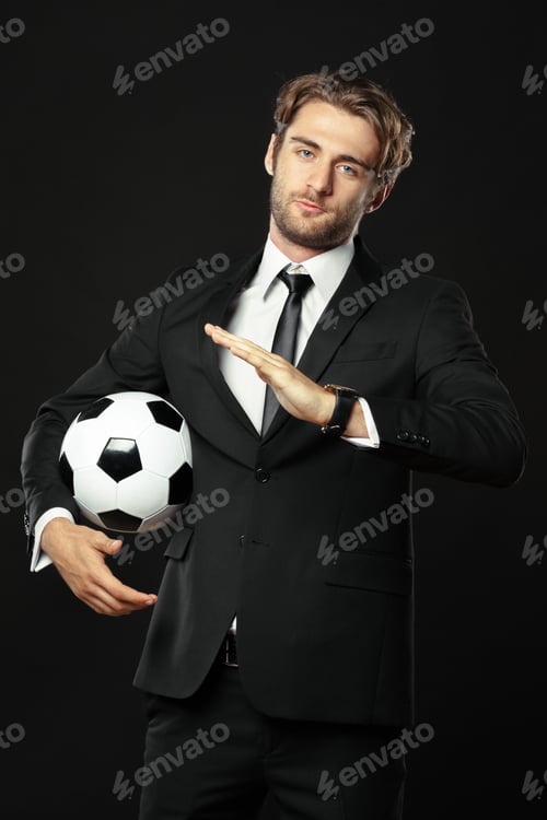 Preview: Coach, Business, Sport on black background
