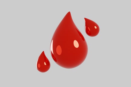 Preview: Red liquid droplets.
