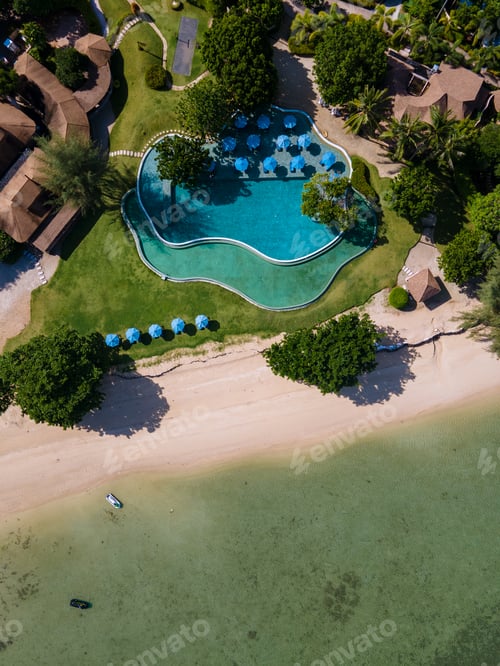 Preview: Aerial view of Naka Island near Phuket Thailand, tropical Island in Thailand
