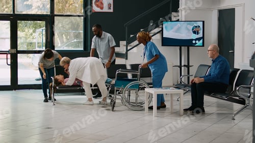 Preview: Father carrying unconscious child in health center to receive help