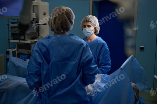 Preview: Medical team operated on the patient in the operating room of the hospital
