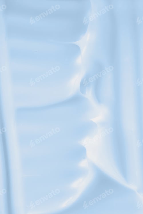 Preview: Blue skincare beauty cream product swipe closeup. Hand cream background, face creamy foundation