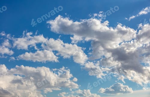 Preview: Clouds on blue sky background, abstract cloudscape