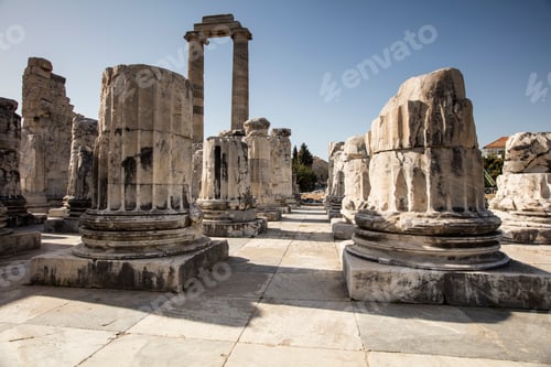 Preview: View of Temple of Apollo in antique city of Didyma, Aydin,Turkey