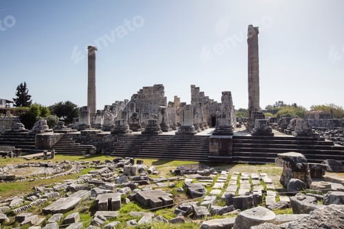 Preview: View of Temple of Apollo in antique city of Didyma, Aydin,Turkey