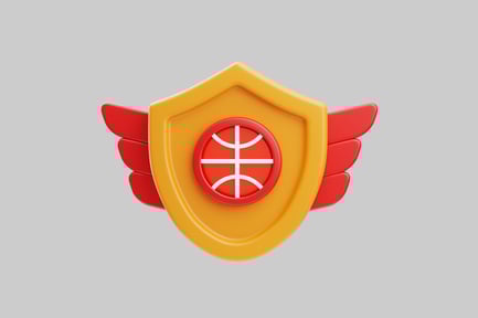 Preview: Basketball shield with wings emblem