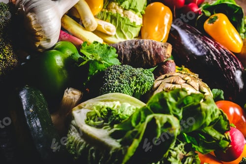 Preview: Variety of fresh vegetables to protect against cancer.