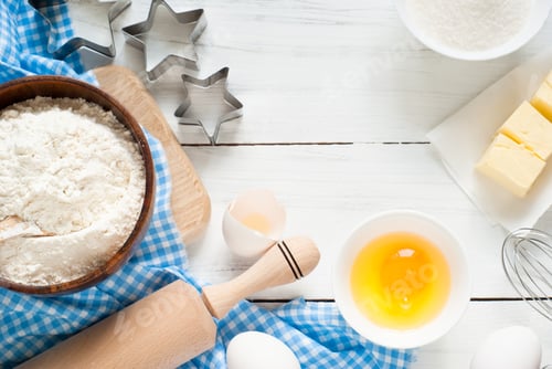 Preview: Baking ingredients.