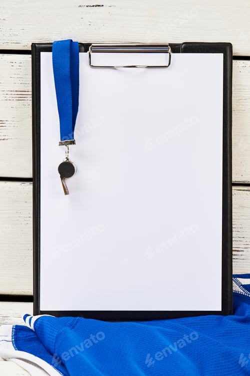 Preview: Trainer's uniform, clipboard and whistle