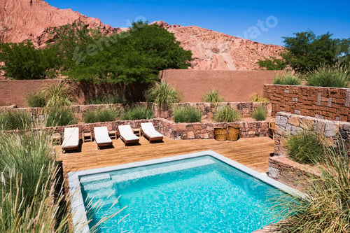Preview: Private swimming pool at Hotel Alto Atacama Desert Lodge and Spa, San Pedro de Atacama, Atacama Dese