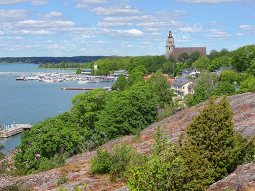 Preview: Nature and architecture of Northern Europe: panoramic landscape of Finland.