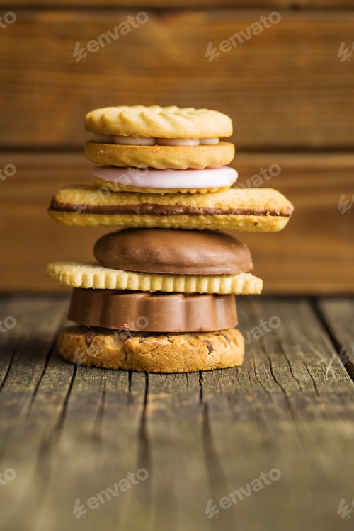 Preview: Various sweet biscuits.