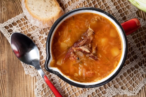Preview: Traditional cabbage soup.