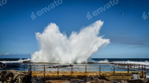 Preview: The power of water crashing over the rock pool is incredible.
