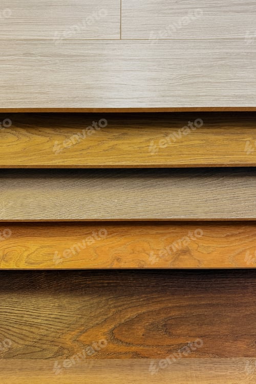 Preview: Various wood flooring samples arranged showing diverse textures and natural colors