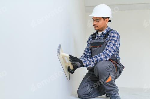 Preview: Worker make repairs in new apartment