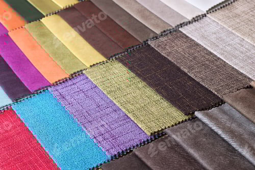 Preview: Colorful Textile Samples for Interior Design Choices