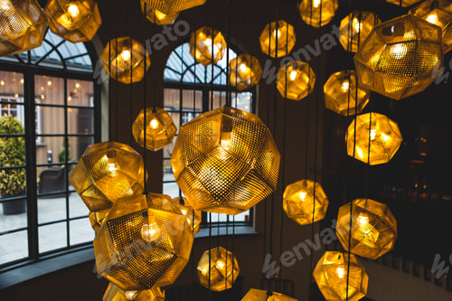 Preview: Cool modern hanging gold lights