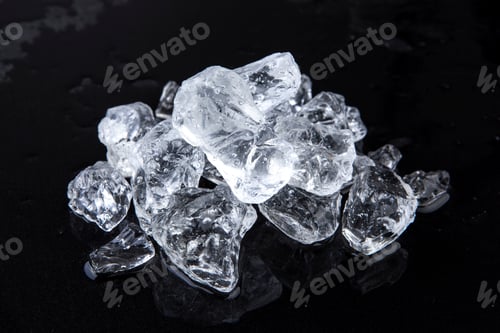 Preview: Ice on black background
