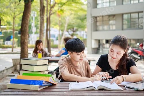 Preview: Student group and tutoring education concept.
