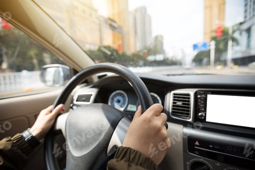 Preview: Driving car in modern Chinese city