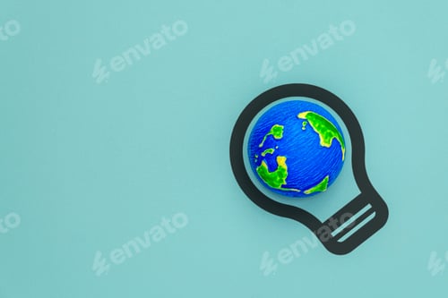 Preview: A miniature globe inside a light bulb icon.