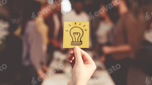 Preview: New idea concept. Business team discussing startup project