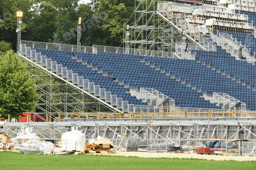 Preview: Construction of stands for the Olympic Games in Paris