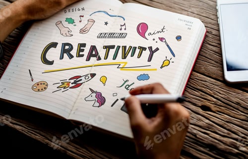Preview: Woman Writting Sitting Wooden Table
