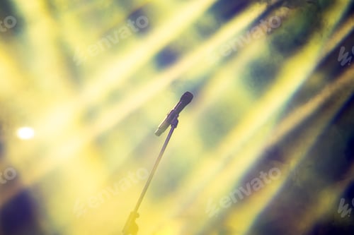 Preview: Microphone on stage during concert
