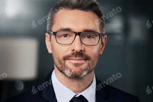 Preview: Portrait of a mature businessman standing in his office