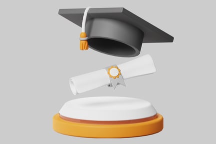 Preview: Graduation cap and diploma plaque