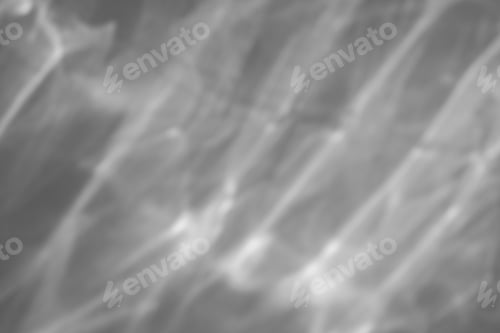 Preview: Abstract natural light refraction silhouette on water surface mock up.Caustic effect light