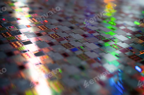 Preview: Silicon wafer for manufacturing semiconductor of integrated circuit.