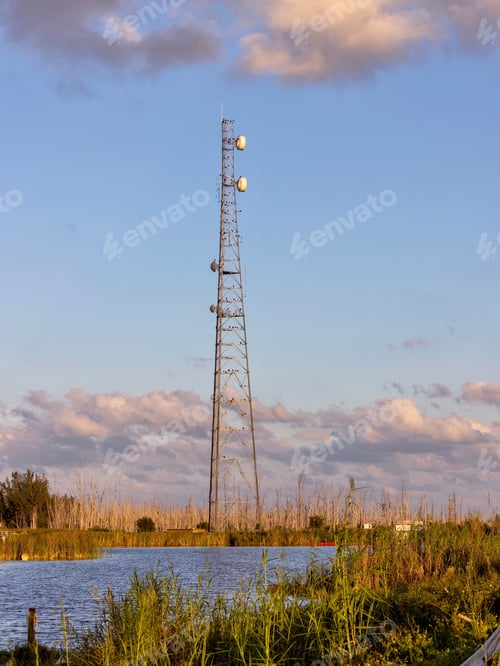 Preview: Vertical shot of a tower antenna