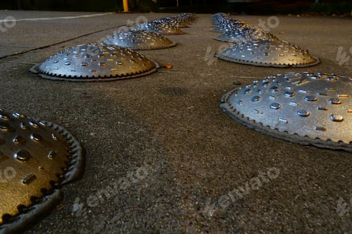 Preview: Road bumps for reducing the speed of a car