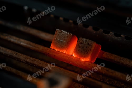 Preview: hookah coals are roasted on the hookah cooking fire the concept of work and leisure