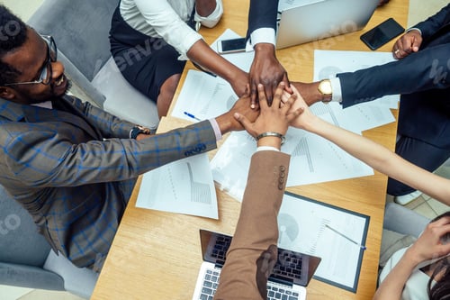 Preview: team work group of international business partners
