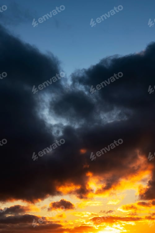 Preview: Stormy Sunset Sky.