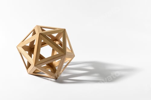 Preview: Icosahedron made of light wood