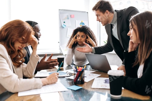 Preview: business people work woman man briefing