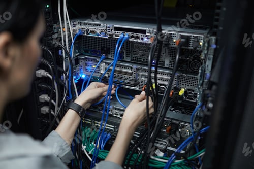 Preview: Female Network Engineer Close Up