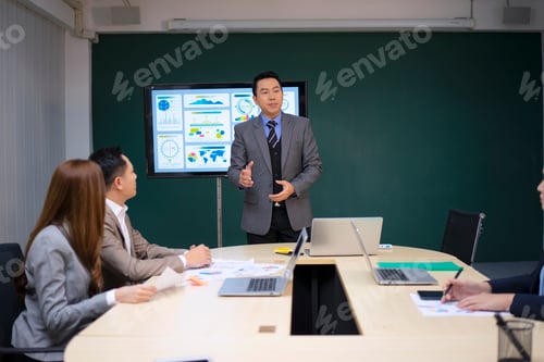 Preview: White collar worker working and meeting at office.