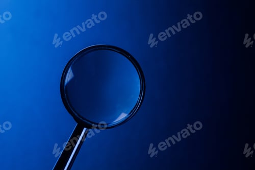 Preview: magnifying glass on dark background