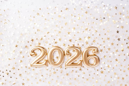 Visualização: Fundo de férias Feliz Ano Novo 2026.